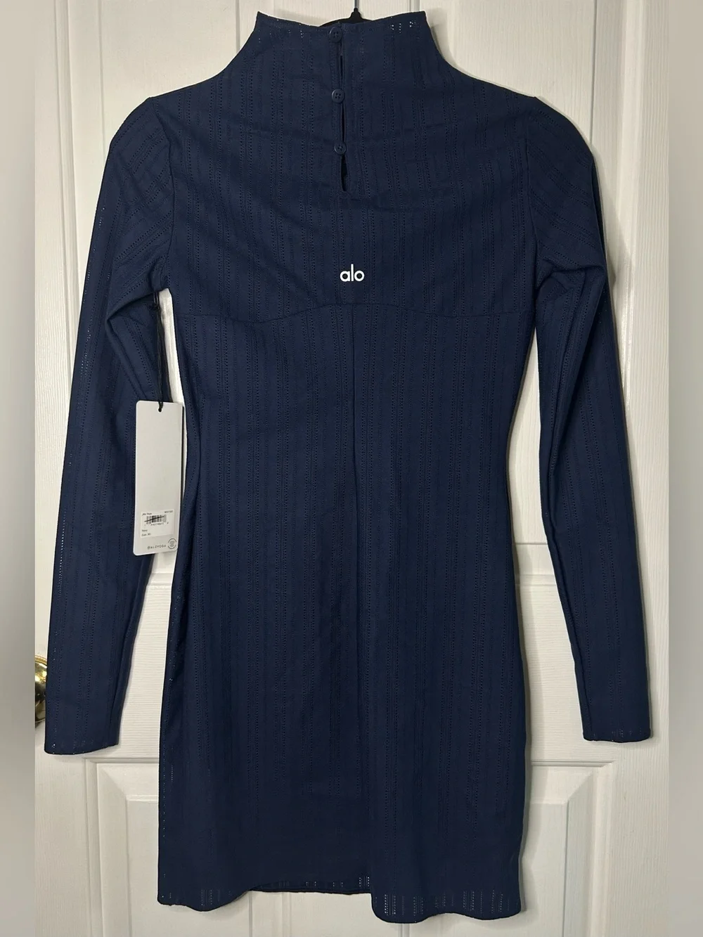 NWT ALO Yoga Euphoria Long Sleeve Dress- Navy/ Size X-Small